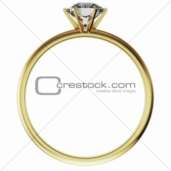 Gold diamond ring