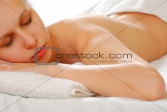 Woman with towel