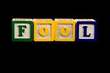 Fool in block letters