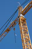 construction crane and moon