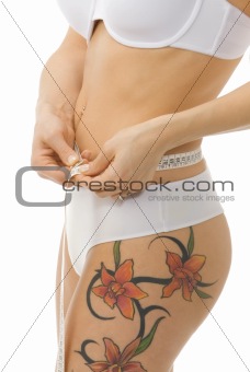 waist measuring and tatoo