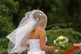 The bride in park