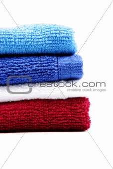 Colorful fluffy towels 