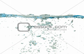 water isolated on white background