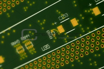 close-up of a moving circuit plate