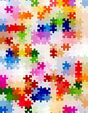 vibrant jigsaw pieces pattern