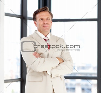 Confident business manager looking at the camera