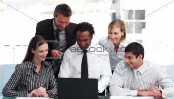 Business people working in an office