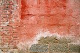 weathered red wall
