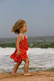 little girl on the sea