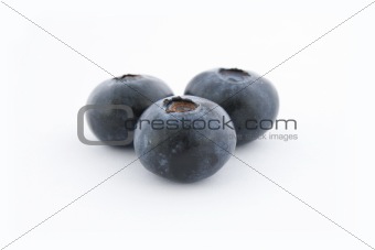 Three blueberries