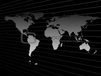 map of the world isolated on black, wallpaper