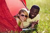 couple in tent