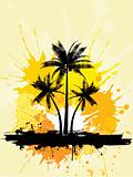 grunge palm trees 