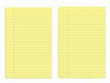 Two sheet of yellow papers