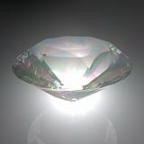 Cut diamond crystal