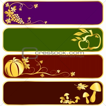 Gold harvest banners