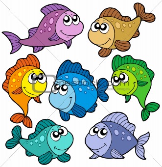 Various cute fishes collection