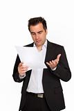 Businessman with document