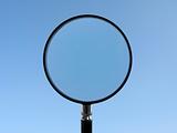 Magnifying Glass on blue background