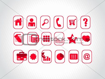 red vector icons