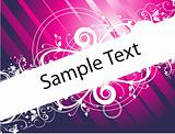 retro banner vector for sample text in blue gradient