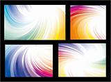 Four Rainbow Abstract Background