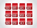 red icons for computer generated file