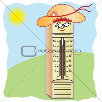 Thermometer Cartoon Character