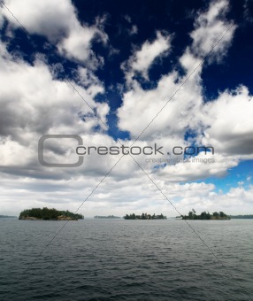 The scenary of thousand Islands