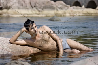 Man taking relaxation