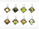 abstract set of st. patrick's day tags
