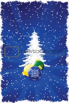 Background with Christmas tree
