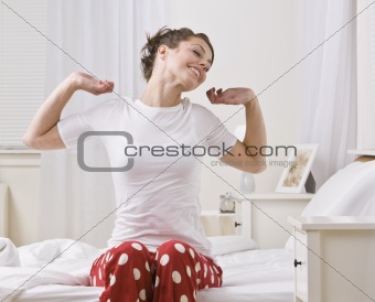 Attractive Young Woman Stretching