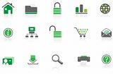 website and internet icons   green