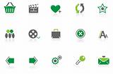 website and internet icons   green