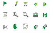 Toolbar and Interface icons  green