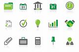 Business icons  green