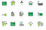 Real Estate icons  green