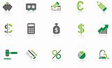 Finance and Banking icons green