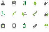 Healthcare and Pharma icons green