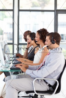 Businesspeople people working on computer