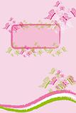 pink butterfly banner