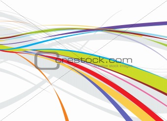 abstract rainbow wave line background