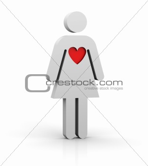 Woman with a big heart
