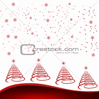abstract christmas tree on white background