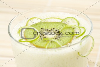 refreshment and creamy milkshake  kiwi and lime