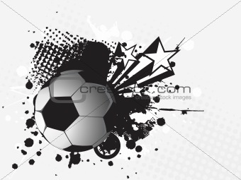 illustration- grungy soccer ball
