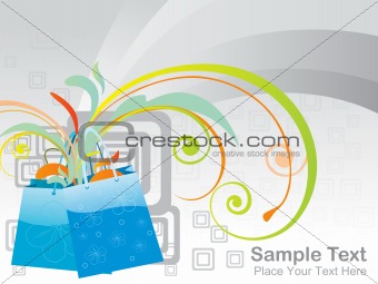 nice vector banner on shopping pattern