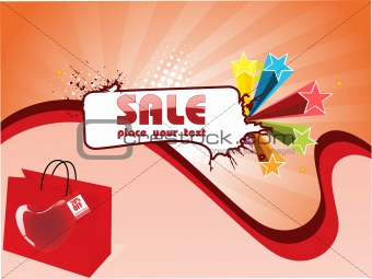 sale announcement fireworks background, vector